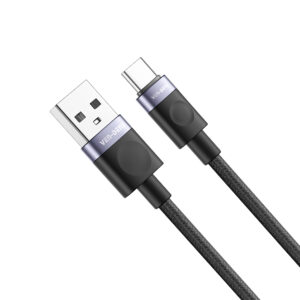 USB-A to USB-C Thumb Data Cable (1M) 5V/2A & 9V/2A (Black)