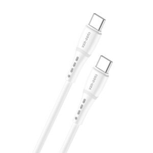 60W Fast Charging USB-C to USB-C Data Cable (1M) Silica Gel (White/Black)