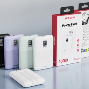 10000mAh Power Bank with Flashlight, Waterproof Outdoor Portable Charger for Camping