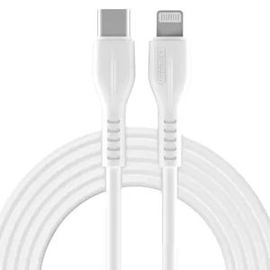 Type-C to Lightning Fast Charging Data Cable (1M) TPE Durable Charging Cable 5V/2A (Non-MFI, White)