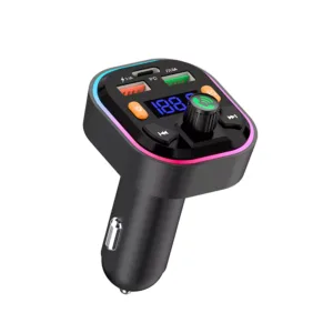 2 USB + Type-C Car Charger with Bluetooth 5.0 FM Transmitter, Wireless FM Radio Adapter and Music Player