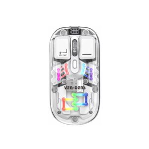 Wireless + Bluetooth Dual-Mode Luminous Mouse with 2.4G Receiver, Adjustable 1000–2400 DPI, Ergonomic Design for Office & Home