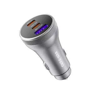 USB + Dual Type-C 3 Ports 90W Fast Charging Car Charger
