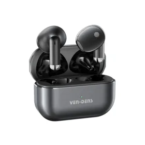 AI Powered Tanslation Bluetooth 5.4 60H black Premium chip long battery life wireless earbuds True Wireless Stereo sport earphones with touch screen