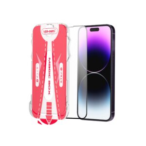 iPhone 17 Series Full Glue Tempered Glass with Magic Glass Box Installation Tool