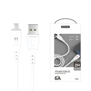 SENDEM T30S 2 Meter 6A Intelligent Power Off Fully Compatible Fast Charging Cable For  USB-A to MICRO